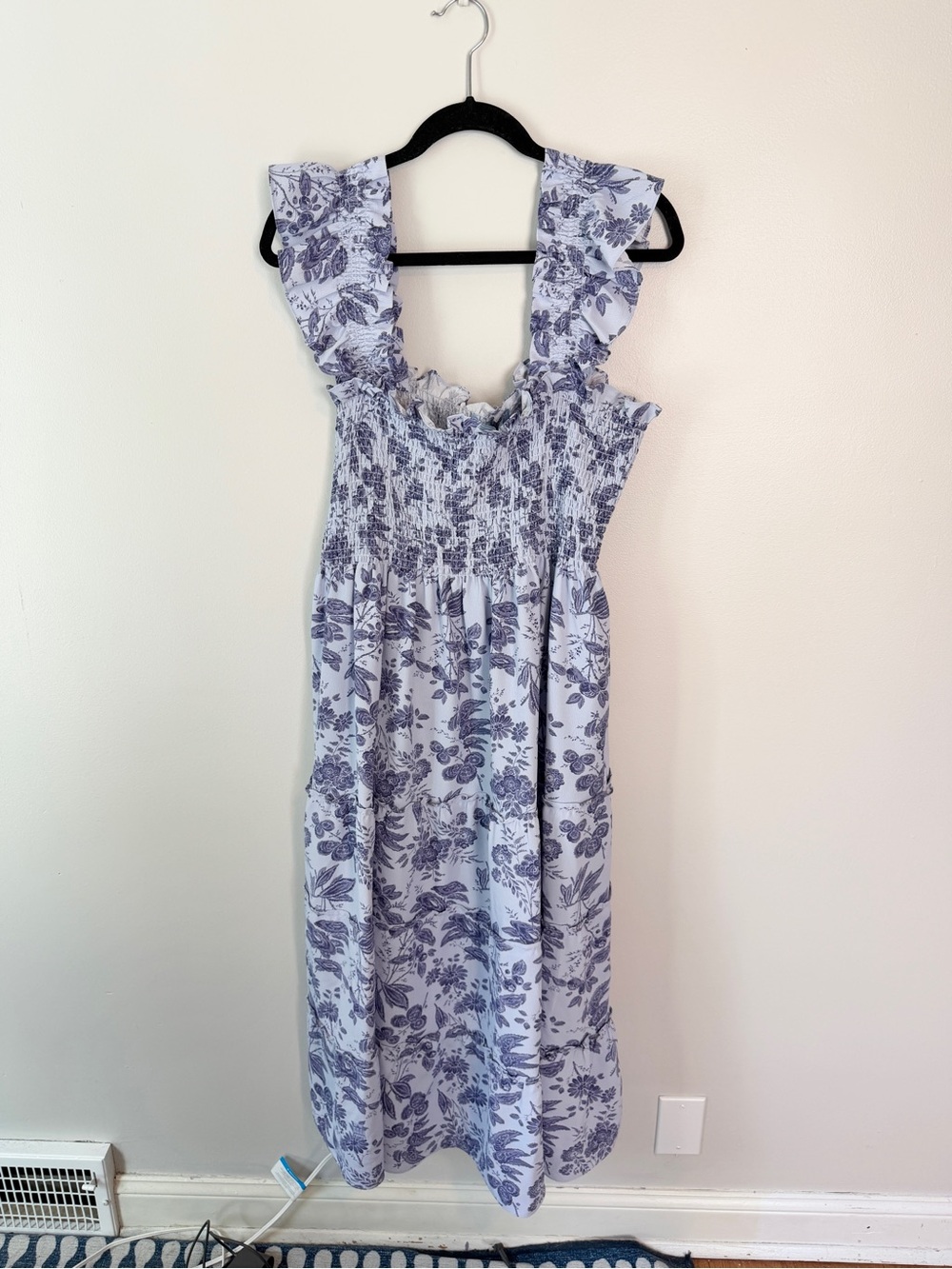 Hill House The Ellie Nap Dress XXL Floral Crepe  Lilac Tonal Floral